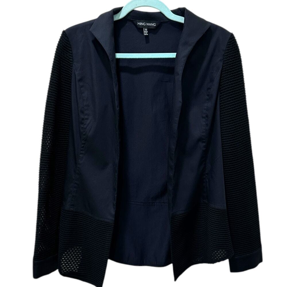 Ming Wang Open Front Mesh Blazer - image 7